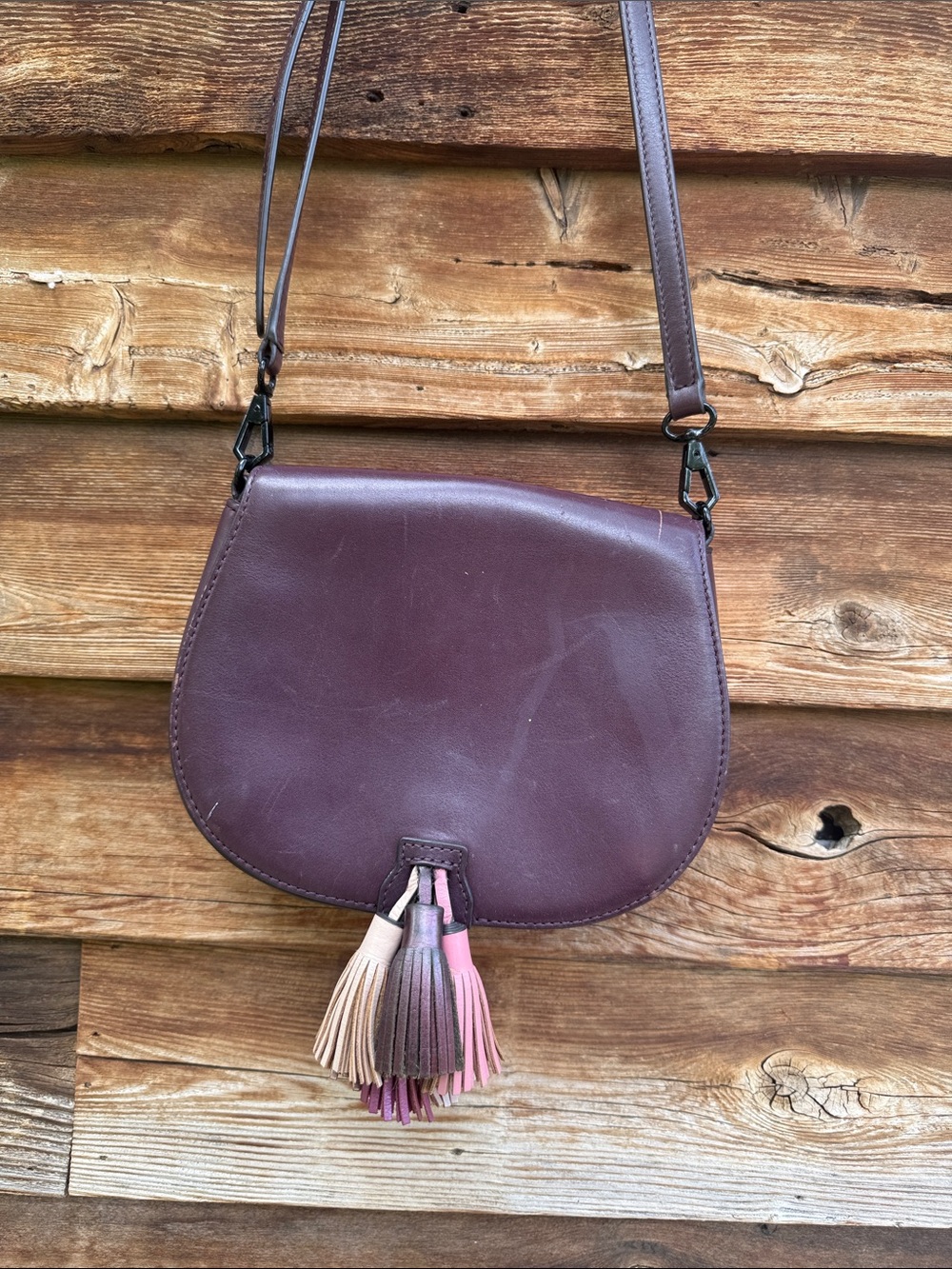 Rare Rebecca minkoff leather purse with tassles